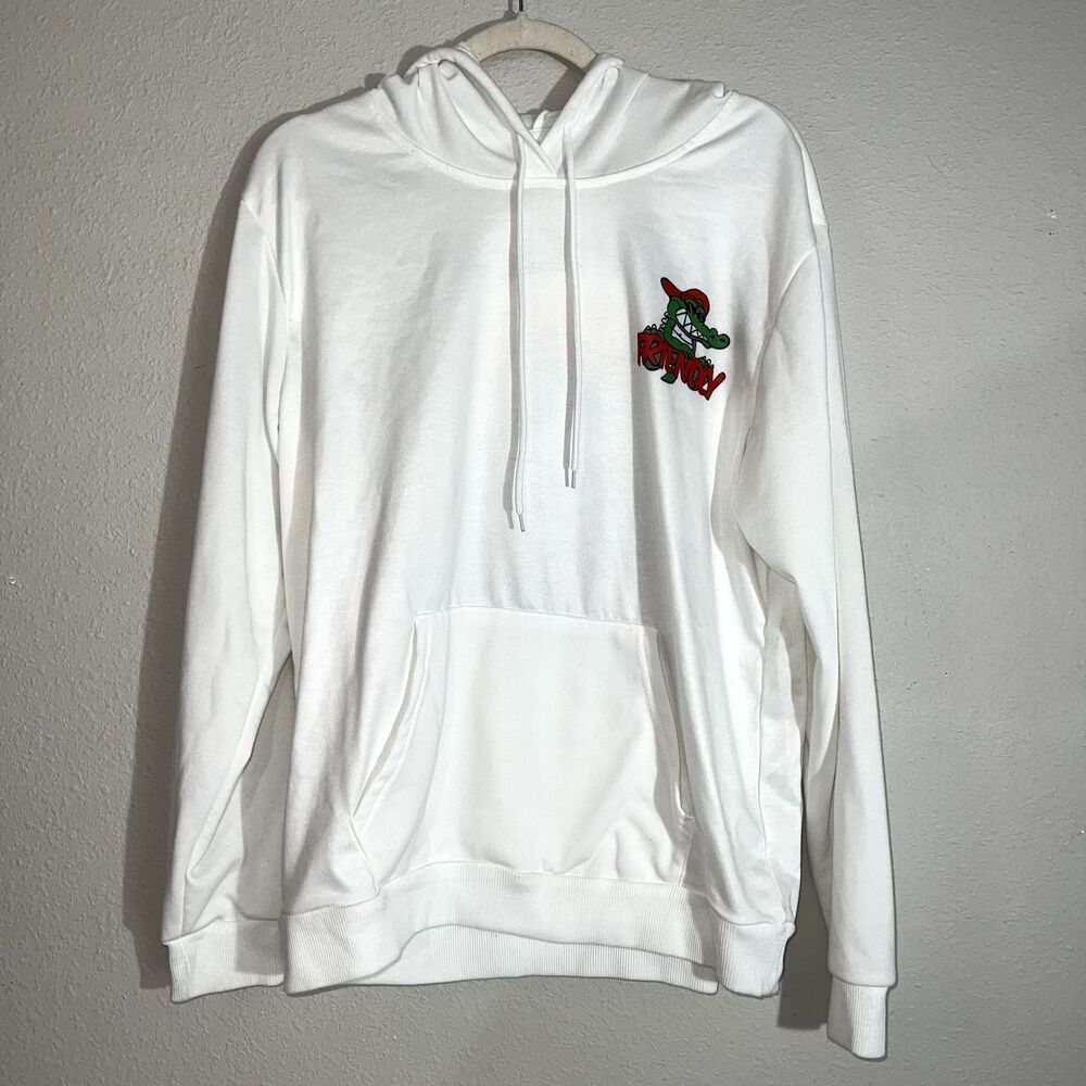 Cool Parkour Friendly Cool Running Club White Gator Hoodie (L)